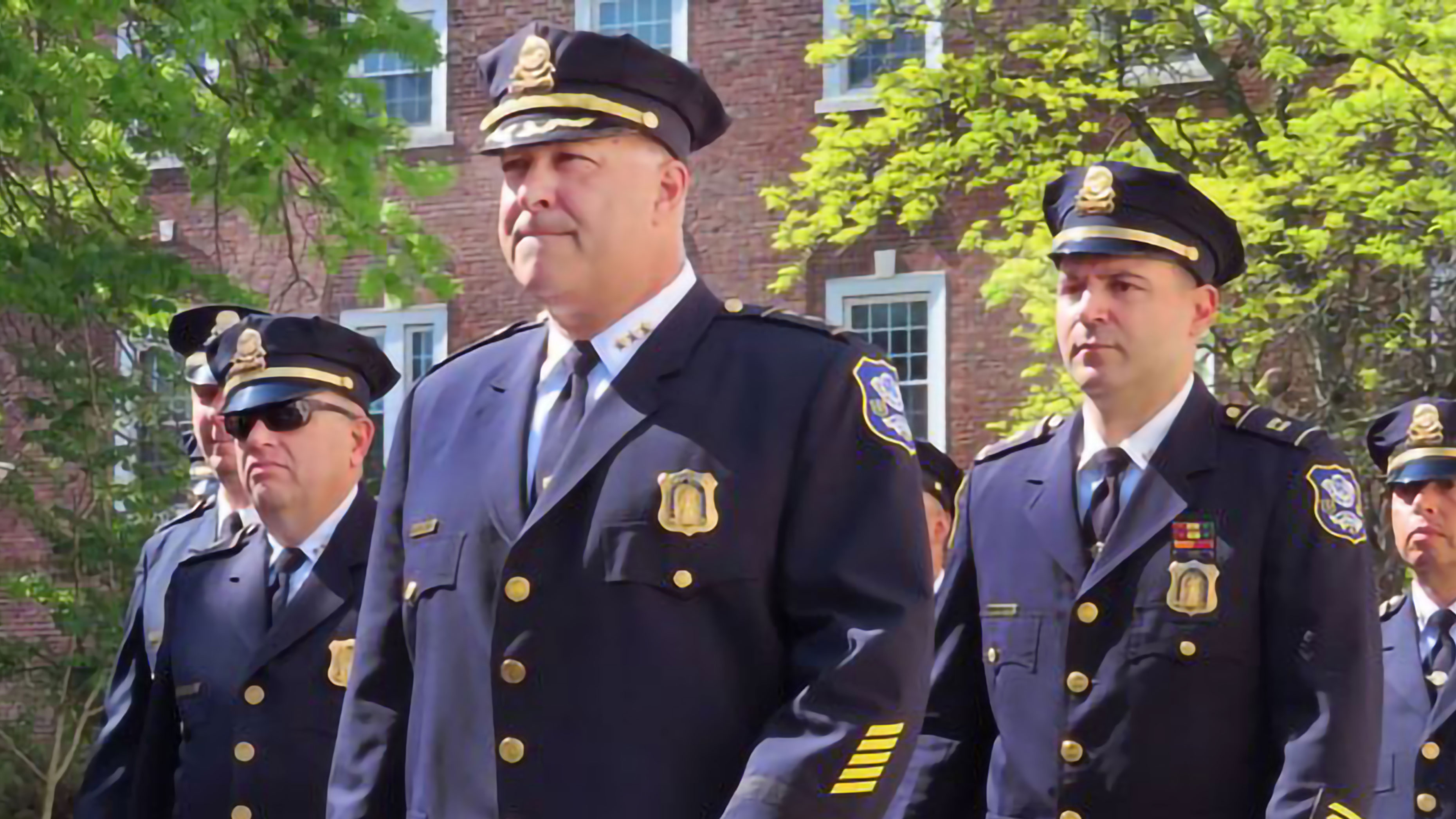 Waterbury, CT Police Chief Fred Spagnolo and fellow officers