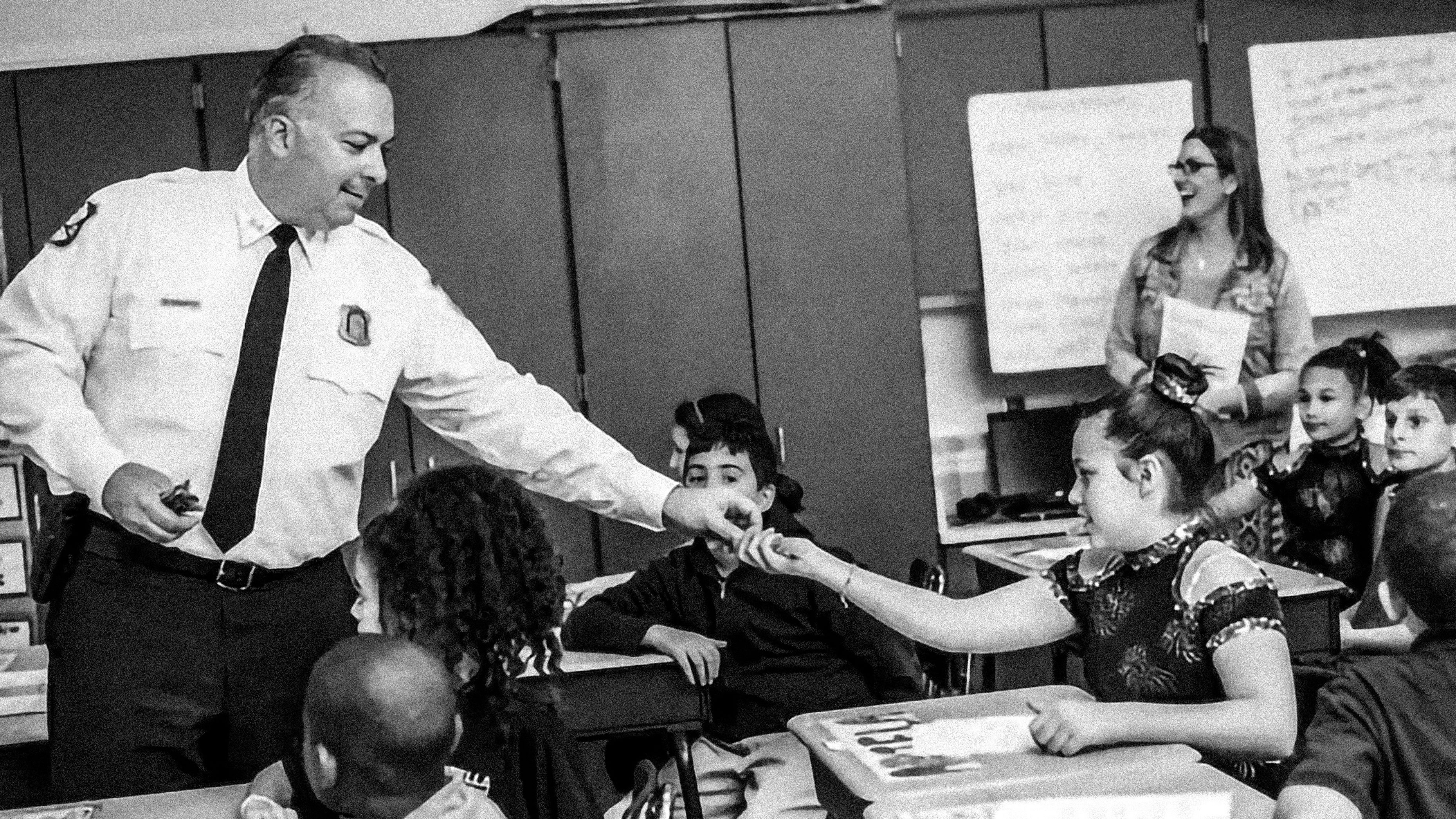 Waterbury Police Chief Fred Spagnolo working with local youth